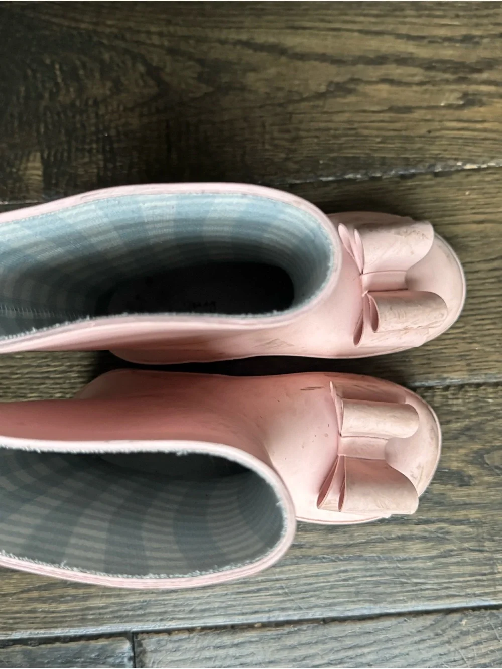 SweetHoney Light Pink Kids Rain Boots with Bow Detail